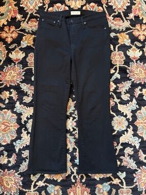 Madewell Black Cali Demi-Boot Cropped Stretch Jeans Size 30